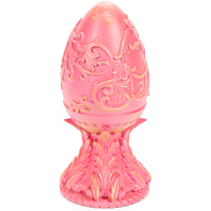 Сувенир из массива бука "Яйцо пасхальное" розовое